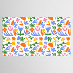 Colorful abstract flower art pattern Tablecloth Gallery Image 2
