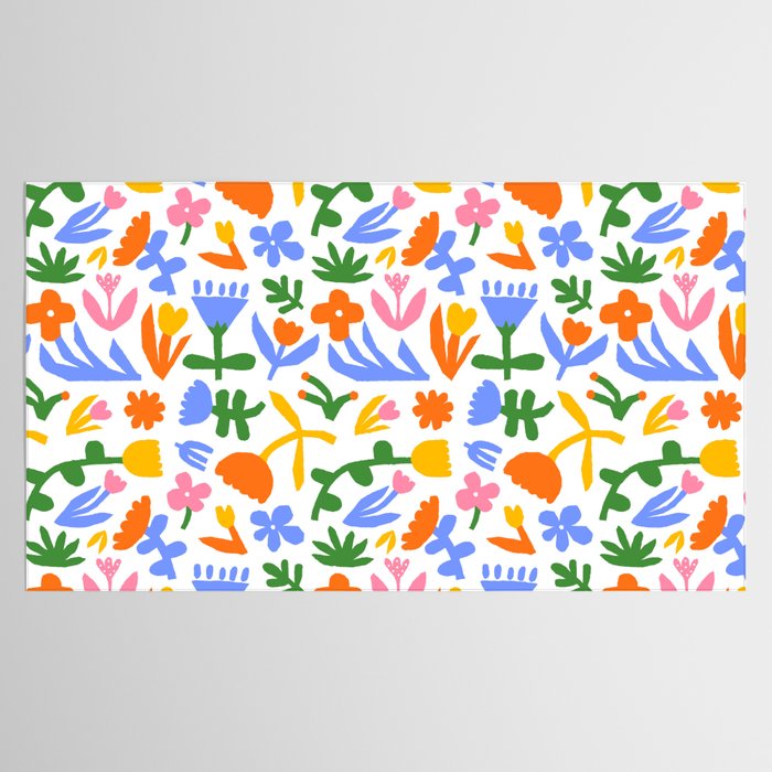 Colorful abstract flower art pattern Tablecloth Gallery Image 2