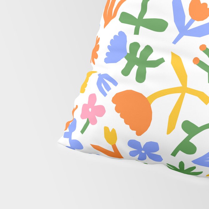 Colorful abstract flower art pattern Pillow Sham Gallery Image 4
