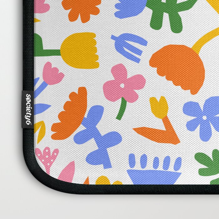 Colorful abstract flower art pattern Laptop Sleeve Gallery Image 3