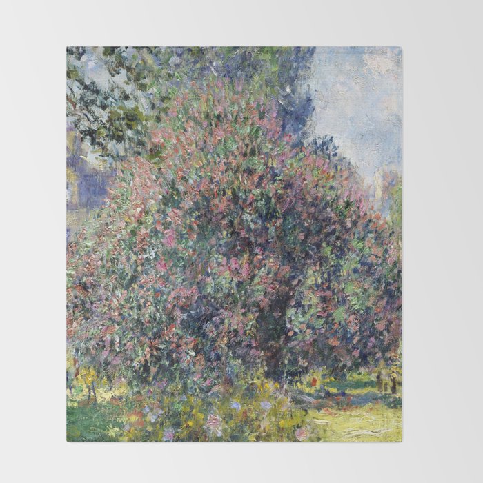 Claude Monet Parc Monceau II Throw Blanket Gallery Image 2