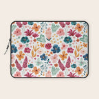 Colorful Tropical Jungle Watercolor Botanical Floral Laptop Sleeve Gallery Image 1
