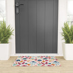 Colorful Tropical Jungle Watercolor Botanical Floral Welcome Mat Gallery Image 3