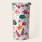 Colorful Tropical Jungle Watercolor Botanical Floral Travel Mug Gallery Image 2