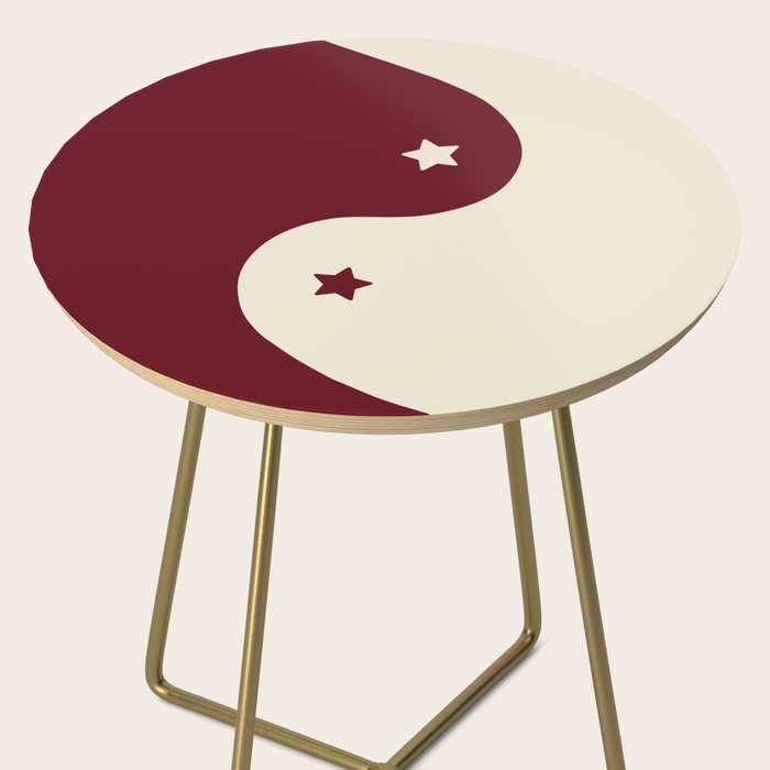 Smoke Cherry Yin Yang Stars Side Table Gallery Image 2