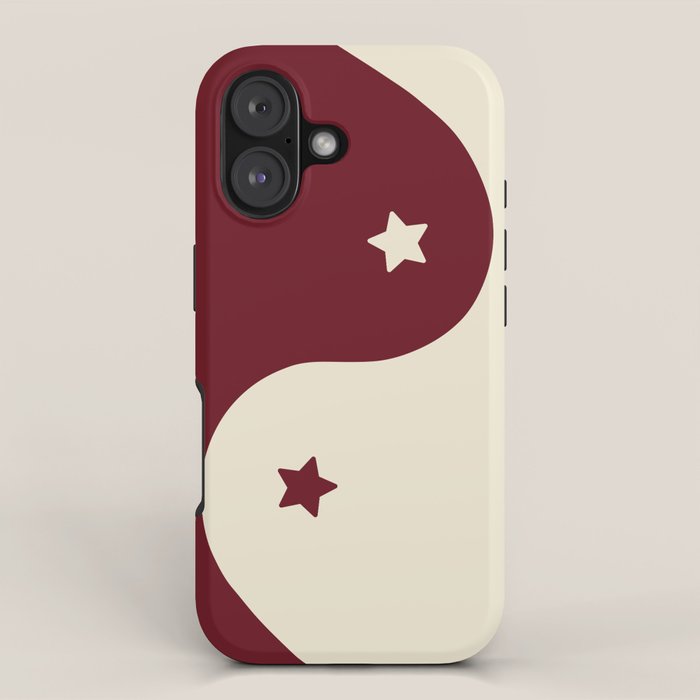 Smoke Cherry Yin Yang Stars iPhone Case Gallery Image 1