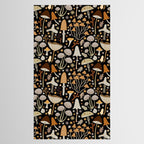 Forest Floor, Mushroom Art on Black Tablecloth Gallery Image 2
