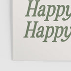 Happy Holidays Muted Green On Cream Poster Gallery Image 3
