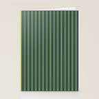 Ultra Fine Stripe Narrow Vertical Pinstripe Pattern in Lime Green and Navy Blue Stationery Card Gallery Image 2