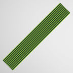 Ultra Fine Stripe Narrow Vertical Pinstripe Pattern in Lime Green and Navy Blue Table Runner Gallery Image 3