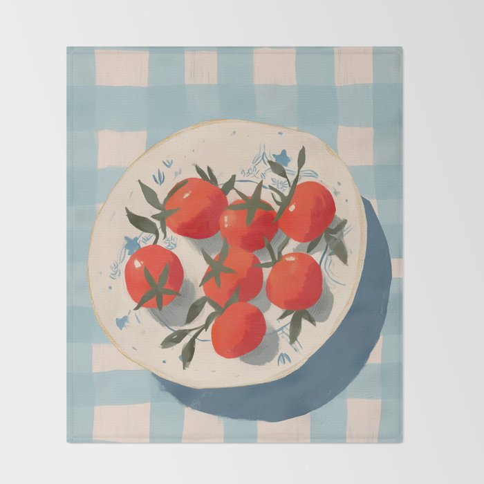  Summer Tomatoes Throw Blanket Gallery Image 2