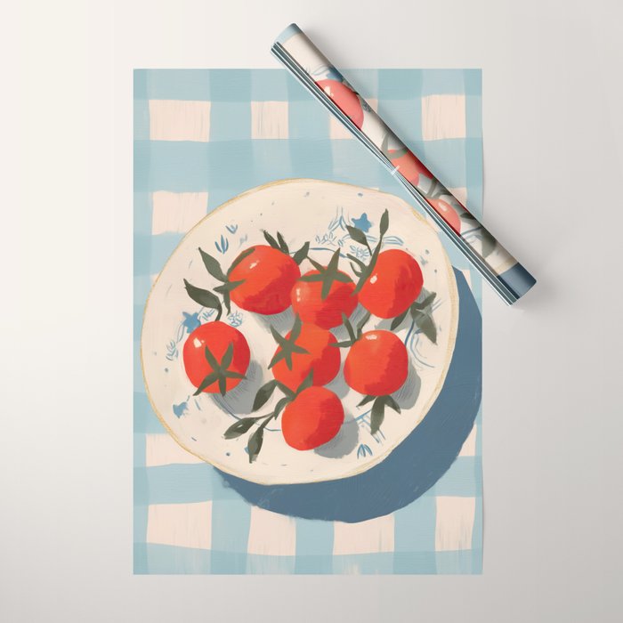  Summer Tomatoes Wrapping Paper Gallery Image 1
