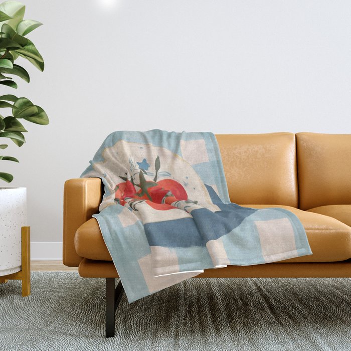  Summer Tomatoes Throw Blanket Gallery Image 1