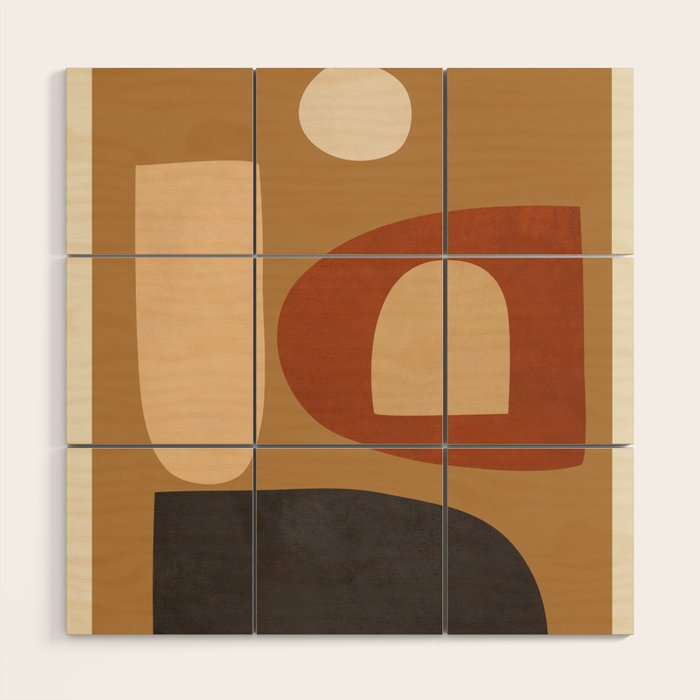 Abstract Minimal Art 2 Wood Wall Art Gallery Image 1