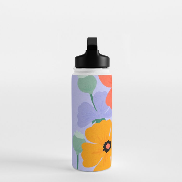 Wild Poppies Water Bottle Gallery Image 3