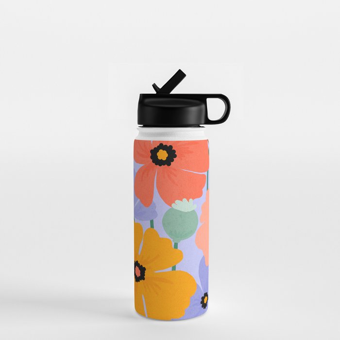 Wild Poppies Water Bottle Gallery Image 1