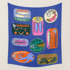 Sardines and Other Tinned Fish Wall Tapestry Gallery Image 4