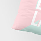 Boss Lady - Pastel Pink and Aqua #bosslady #society6 #typography Pillow Sham Gallery Image 4