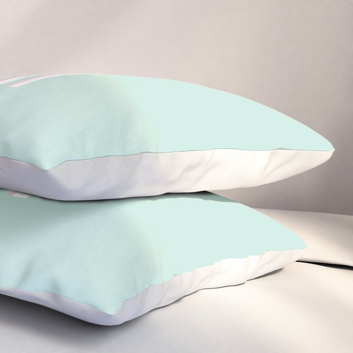 Boss Lady - Pastel Pink and Aqua #bosslady #society6 #typography Pillow Sham Gallery Image 3