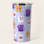 Lucky Waving Kitty Cat Maneki Neko Travel Mug Gallery Image 1