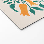 Tangerine & Pine: Matisse Flowers & Leaves Welcome Mat Gallery Image 2