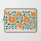 Tangerine & Pine: Matisse Flowers & Leaves Laptop Sleeve Gallery Image 1