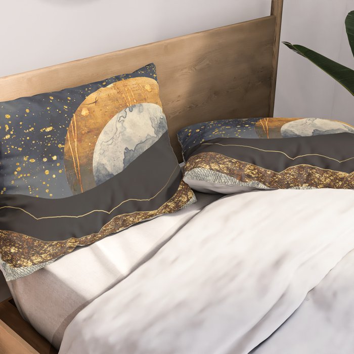 Metallic Mountains Pillow Sham Gallery Image 2
