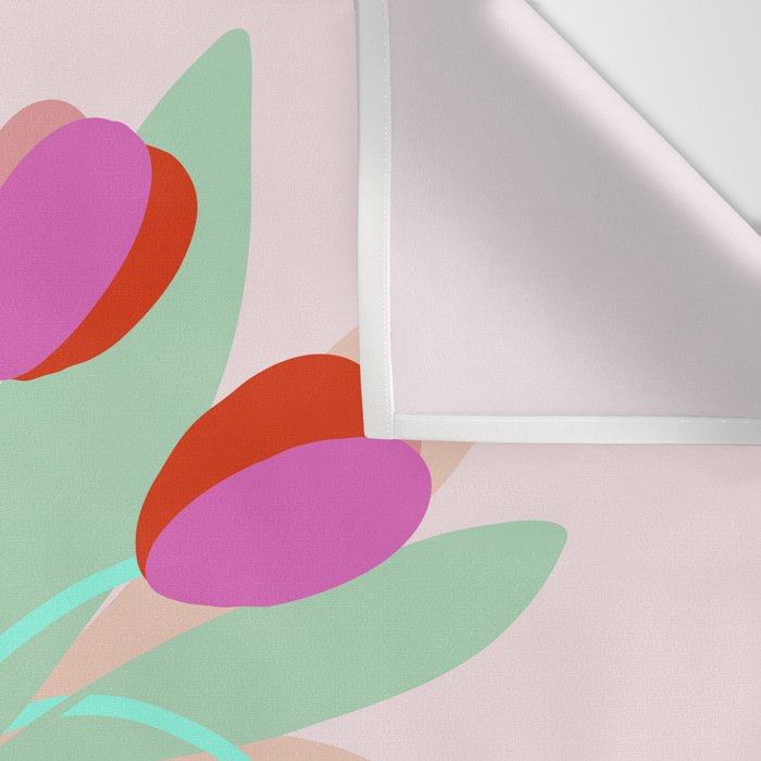 Full Bloom Tulips in a Vase  Wall Tapestry Gallery Image 3