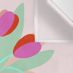 Full Bloom Tulips in a Vase  Wall Tapestry Gallery Image 3