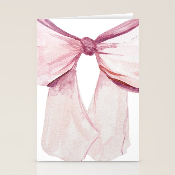 Coquette Bow, light pink, blush Stationery Card Gallery Image 2