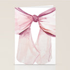 Coquette Bow, light pink, blush Stationery Card Gallery Image 2