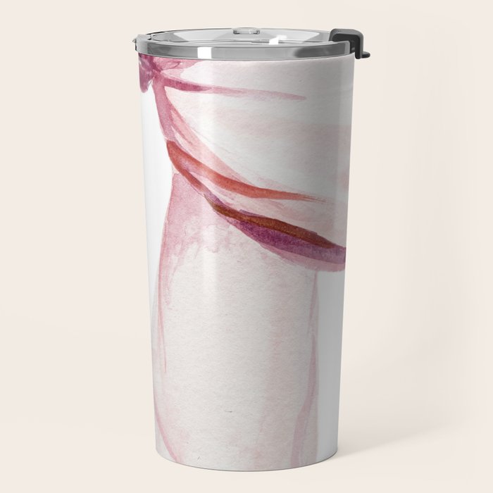Coquette Bow, light pink, blush Travel Mug Gallery Image 2