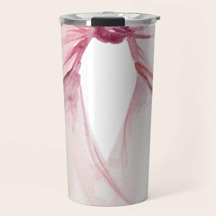 Coquette Bow, light pink, blush Travel Mug Gallery Image 1