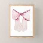 Coquette Bow, light pink, blush Mini Art Print Gallery Image 1