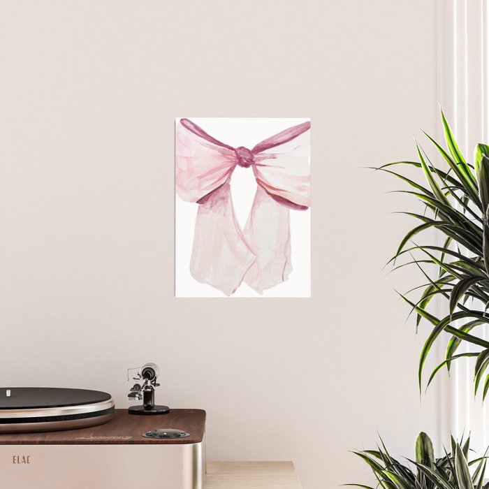 Coquette Bow, light pink, blush Poster Gallery Image 2