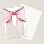 Coquette Bow, light pink, blush Stationery Card Gallery Image 2