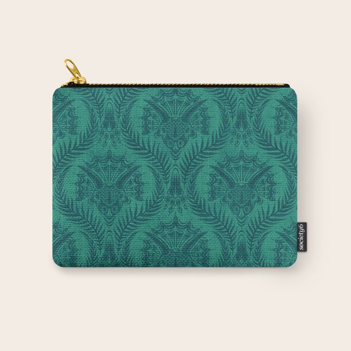 Triceratops Damask - Teal Carry All Pouch Gallery Image 1
