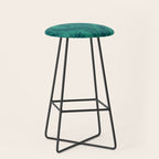 Triceratops Damask - Teal Stool Gallery Image 1