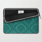 Triceratops Damask - Teal Laptop Sleeve Gallery Image 2