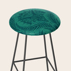 Triceratops Damask - Teal Stool Gallery Image 2