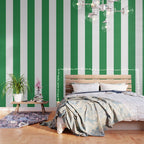 Green and White Stripes Wallpaper Gallery Image 3