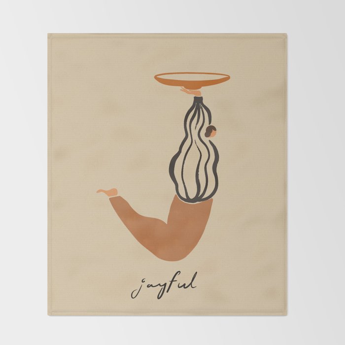 J for Joyful Throw Blanket Gallery Image 2