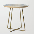 Yoga, Mandala, Blue and Gold Side Table Gallery Image 1