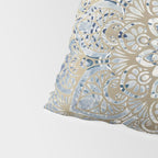 Yoga, Mandala, Blue and Gold Pillow Sham Gallery Image 4