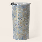 Yoga, Mandala, Blue and Gold Travel Mug Gallery Image 3
