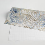 Yoga, Mandala, Blue and Gold Wrapping Paper Gallery Image 2