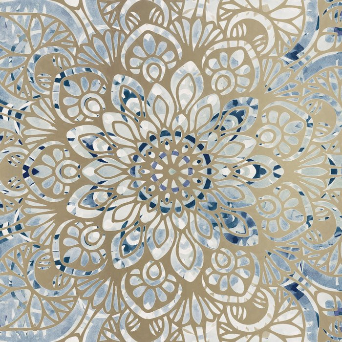 Yoga, Mandala, Blue and Gold Coffee Mug Gallery Image 2