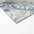 Yoga, Mandala, Blue and Gold Welcome Mat Gallery Image 2