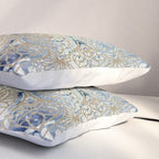 Yoga, Mandala, Blue and Gold Pillow Sham Gallery Image 3
