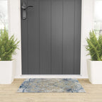 Yoga, Mandala, Blue and Gold Welcome Mat Gallery Image 3